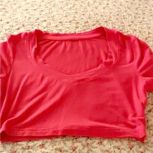 Shein pink super crop top